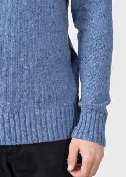 Klitmoller Collective Strick-Aage knit - Deep blue Greymelange