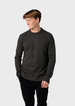 Klitmoller Collective Strick-Aage knit - Olive Greymelange