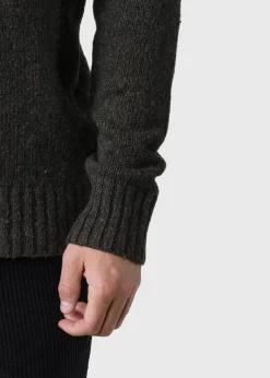 Klitmoller Collective Strick-Aage knit - Olive Greymelange