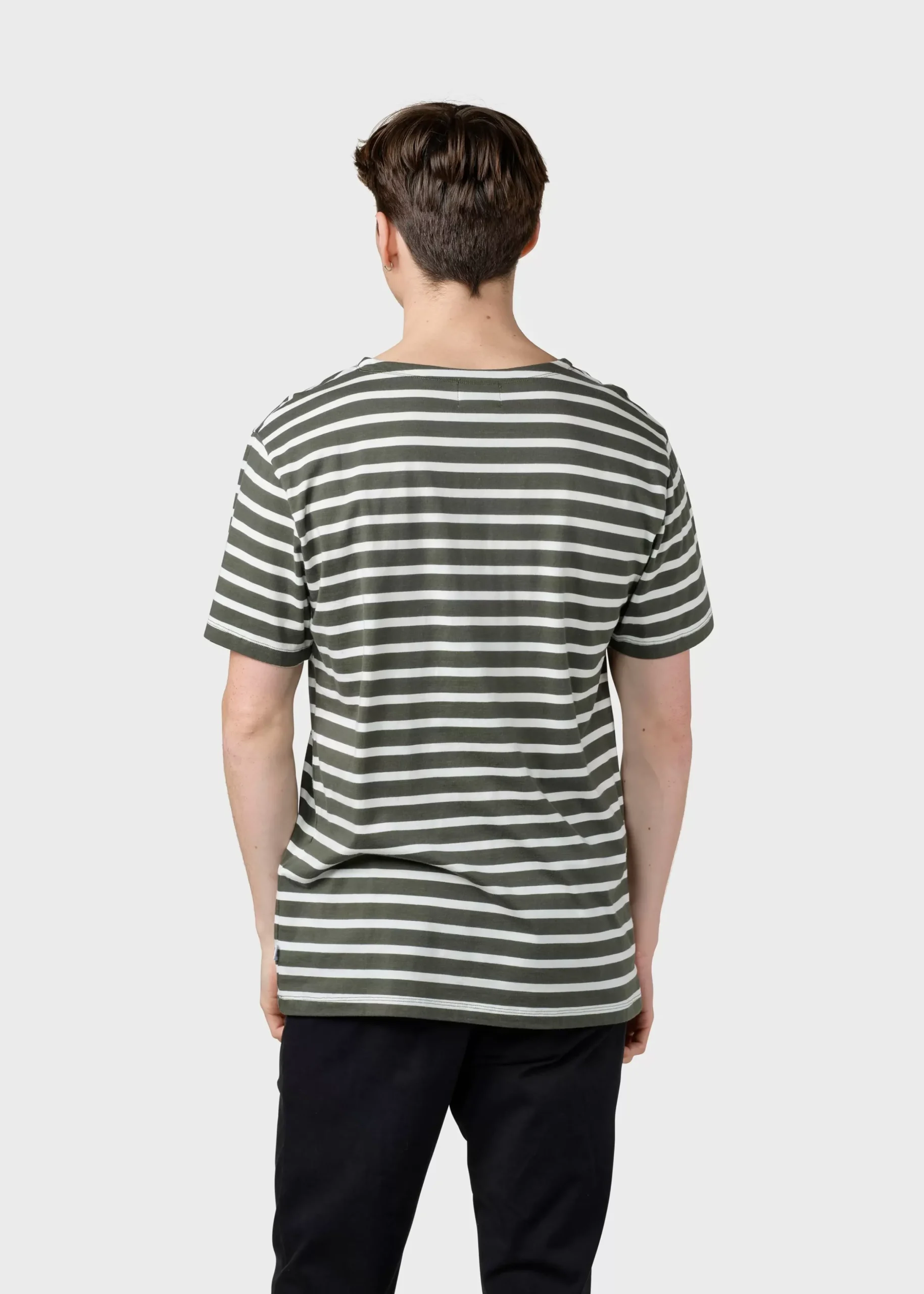Klitmoller Collective T-shirts-Albert tee - Olive/cream Ocean/cream