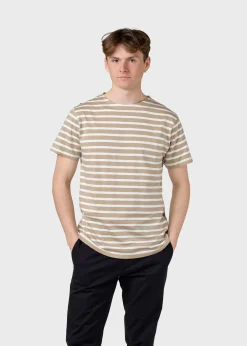 Klitmoller Collective T-shirts-Albert tee - Sand/cream Ocean/cream