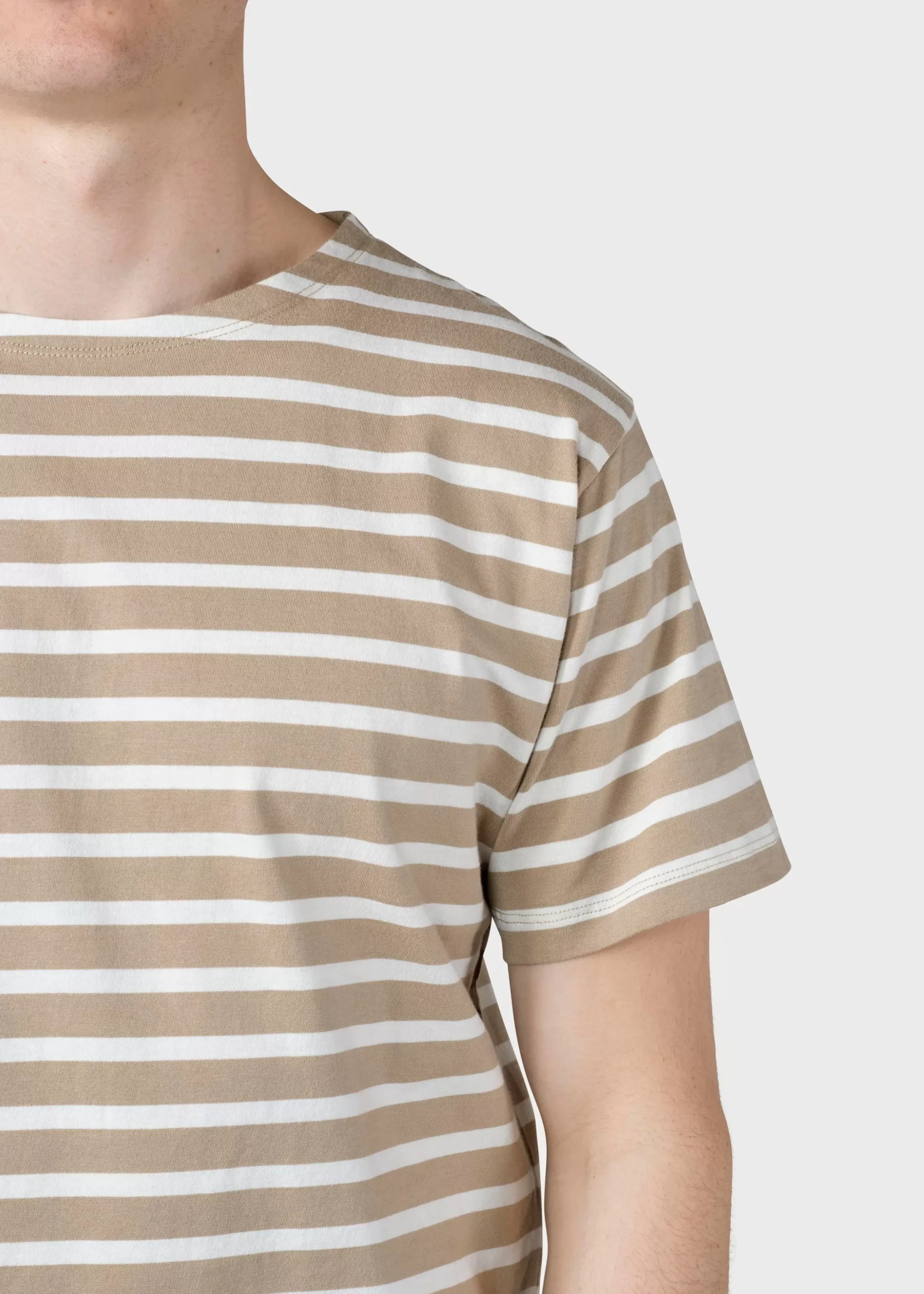 Klitmoller Collective T-shirts-Albert tee - Sand/cream Ocean/cream