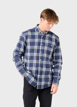 Klitmoller Collective Hemden-Alrik shirt - Olive/cream/navy Bluetones