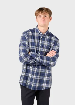 Klitmoller Collective Hemden-Alrik shirt - Olive/cream/navy Bluetones