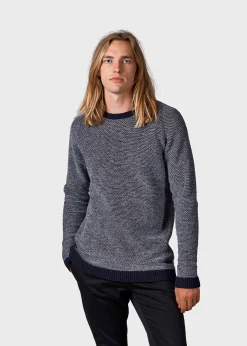 Klitmoller Collective Gebürstete Merinowolle-Arthur knit - Navy/cream