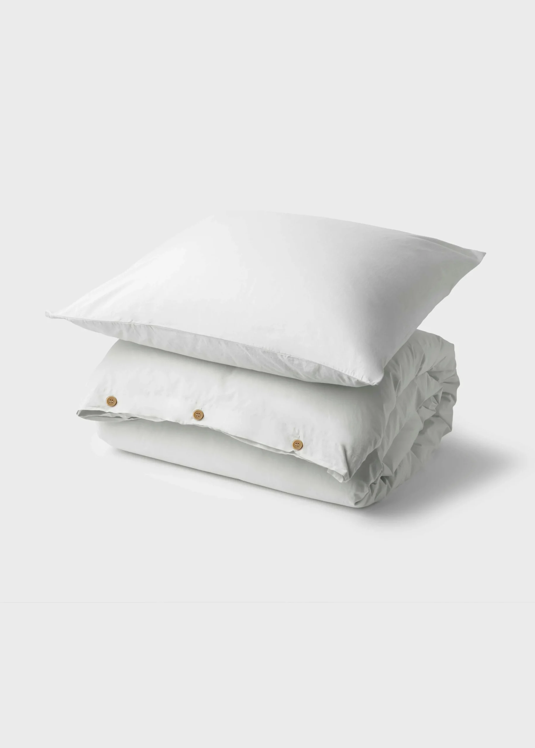 Klitmoller Collective Bettwäsche 140x200 /60x70-Bed set - Plain - 140 x 200 + 60 x 70 - White