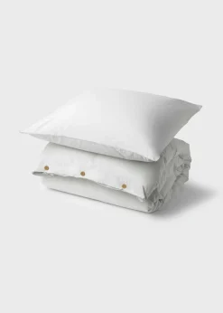 Klitmoller Collective Bettwäsche 140x220 /60x70-Bed set - Plain - 140 x 220 + 60 x 70 - White