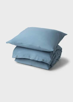 Klitmoller Collective Bettwäsche-Bed set - Plain - 140 x 200 + 60 x 70 - Light blue White