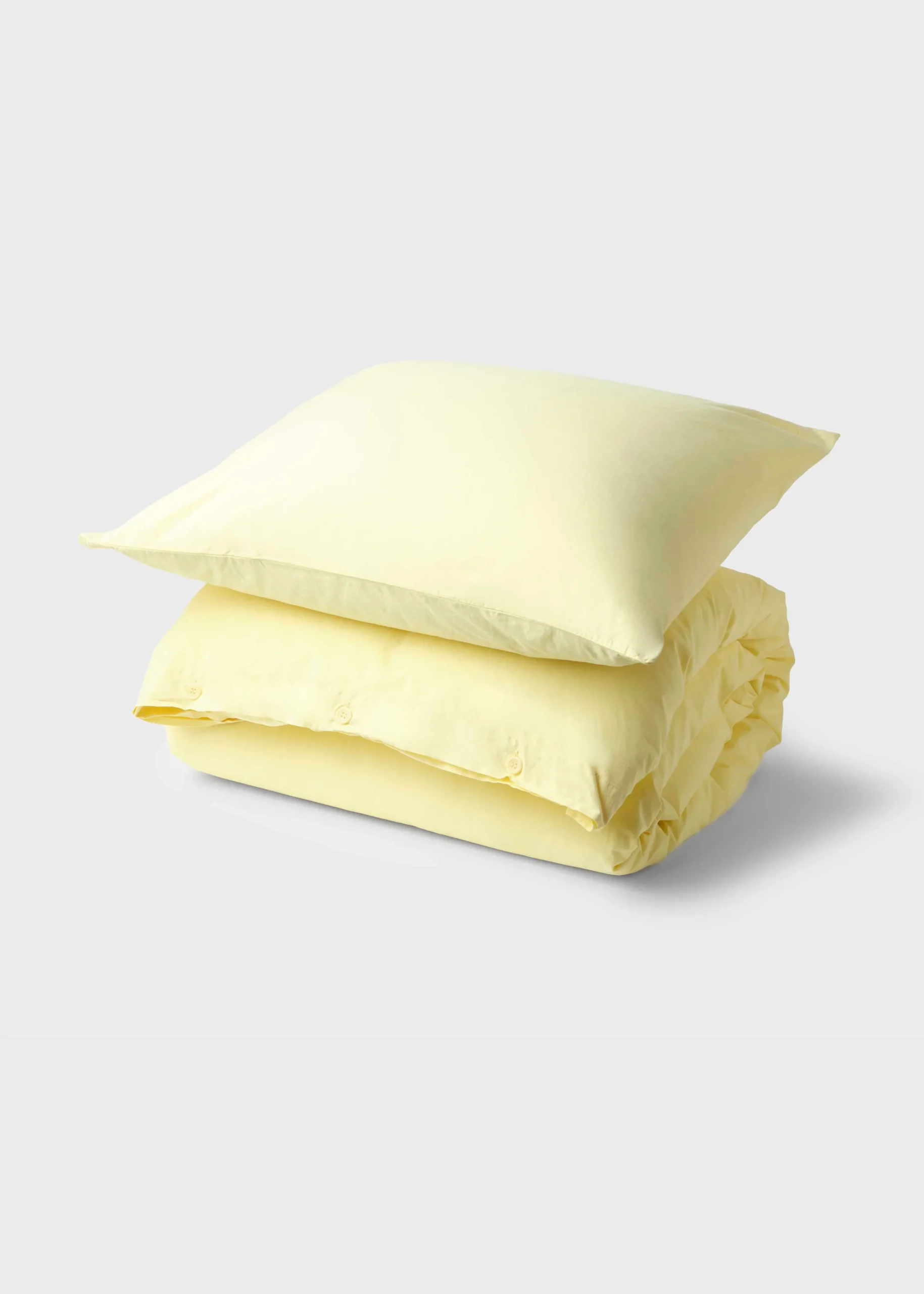 Klitmoller Collective Bettwäsche-Bed set - Plain - 140 x 220 + 60 x 70 - Lemon sorbet White