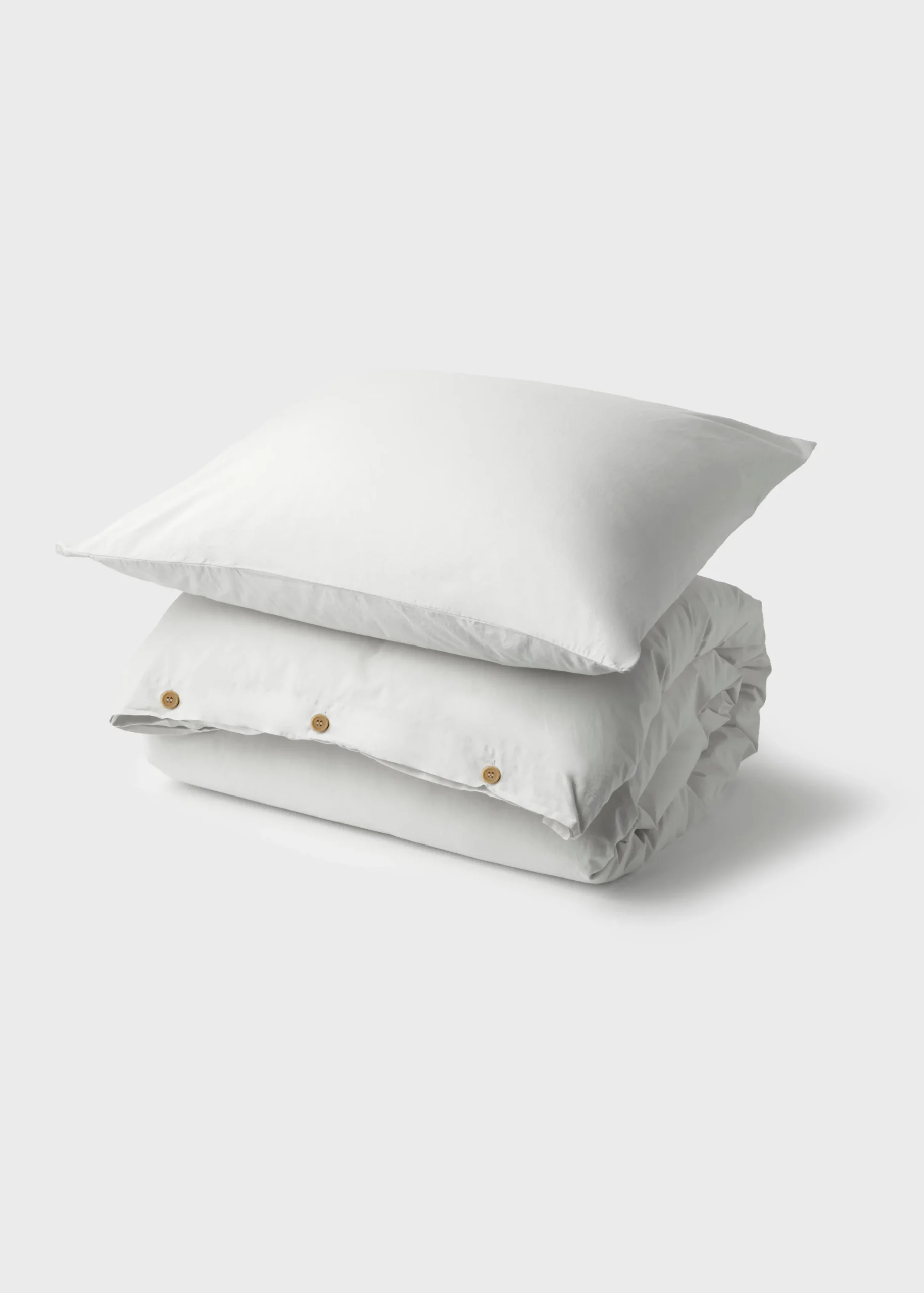 Klitmoller Collective Bettwäsche-Bed set - Plain - 140 x 220 + 80 x 80 - White Pastelgrey