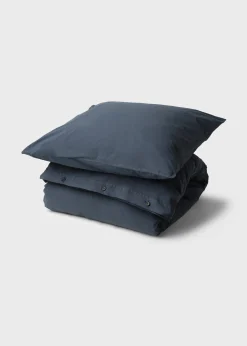Klitmoller Collective Bettwäsche-Bed set - Plain - 140 x 220 + 80 x 80 - Navy Pastelgrey