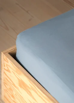 Klitmoller Collective Bettwäsche-Bed sheet 90 x 200 x 30 - Light blue White
