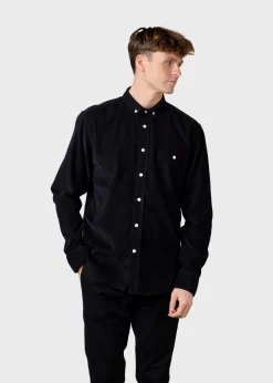 Klitmoller Collective Hemden-Benjamin corduroy shirt - Black Olive
