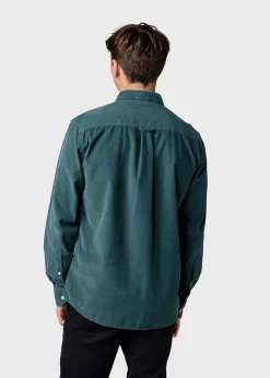 Klitmoller Collective Hemden-Benjamin corduroy shirt - Moss Green Olive