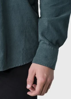 Klitmoller Collective Hemden-Benjamin corduroy shirt - Moss Green Olive