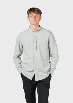 Klitmoller Collective Hemden-Benjamin linen shirt - Sage Bluemelange