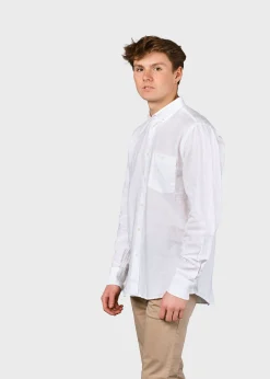 Klitmoller Collective Hemden-Benjamin linen shirt - White Bluemelange