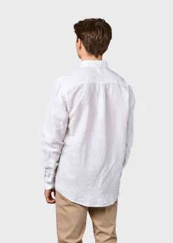 Klitmoller Collective Hemden-Benjamin linen shirt - White Bluemelange