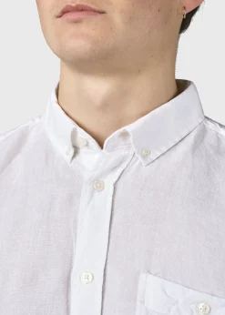 Klitmoller Collective Hemden-Benjamin linen shirt - White Bluemelange