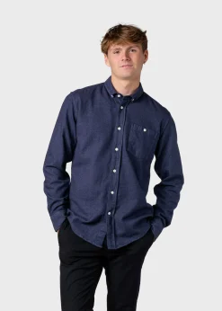 Klitmoller Collective Hemden-Benjamin lumber shirt - Navy MossGreen