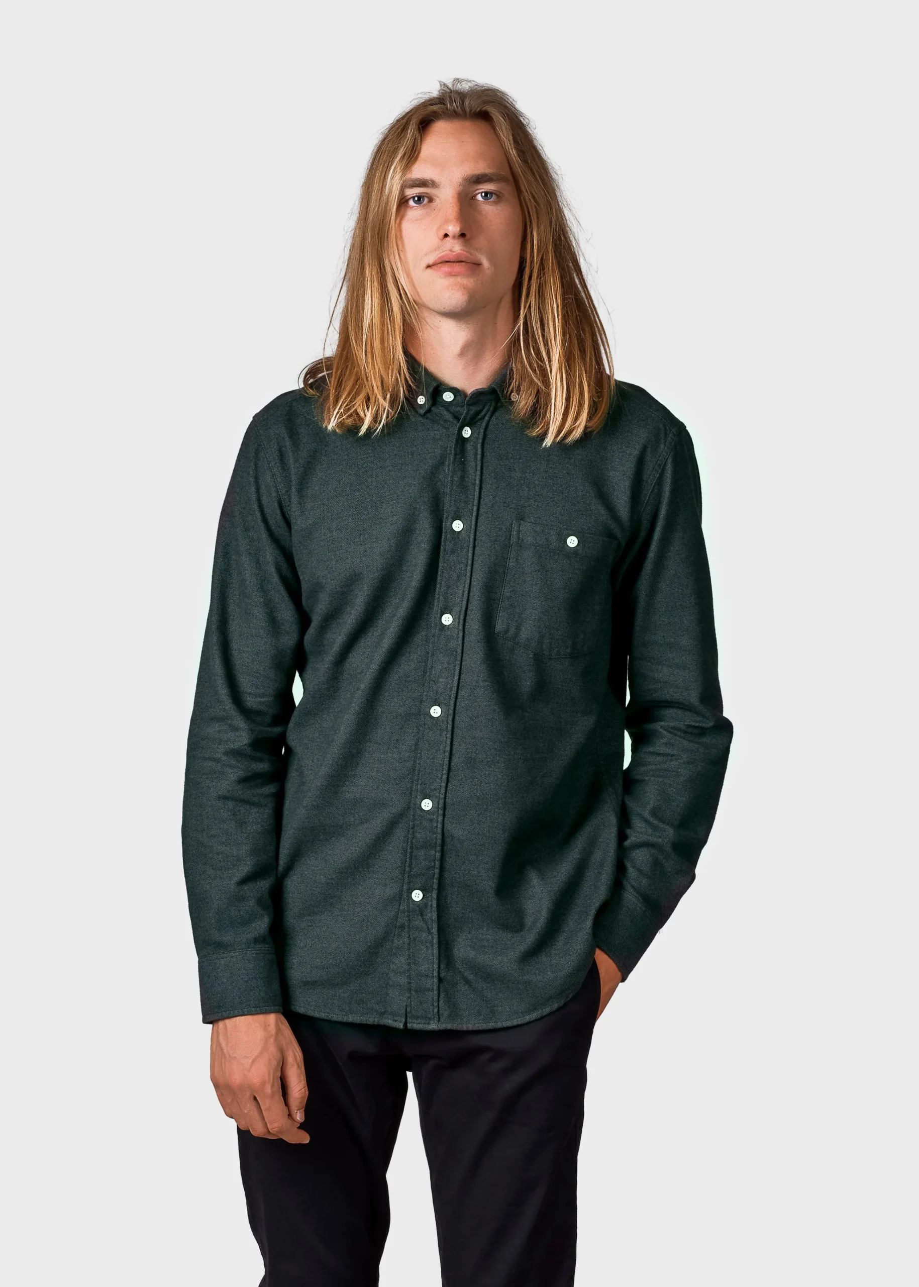 Klitmoller Collective Hemden-Benjamin lumber shirt - Olive MossGreen
