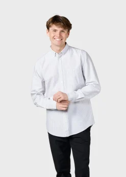 Klitmoller Collective Hemden-Benjamin striped shirt - White/sand