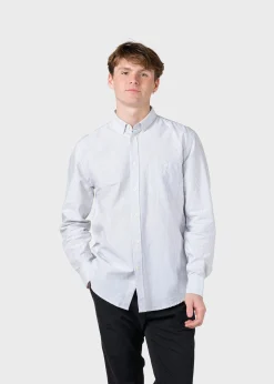 Klitmoller Collective Hemden-Benjamin striped shirt - White/sand