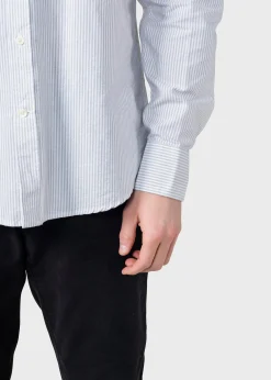 Klitmoller Collective Hemden-Benjamin striped shirt - White/sand