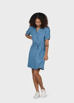 Klitmoller Collective Kleider-Bjørk dress - Light blue chambrey Skyblue