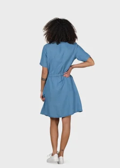 Klitmoller Collective Kleider-Bjørk dress - Light blue chambrey Skyblue