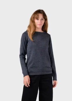 Klitmoller Collective Extra feine Merinowolle-Charlotte knit - Anthracite Olive