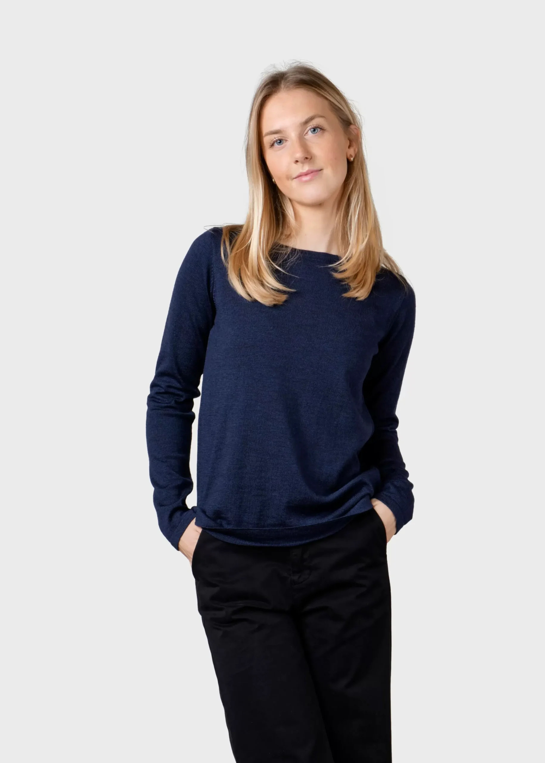 Klitmoller Collective Strick-Charlotte knit - Deep blue Olive