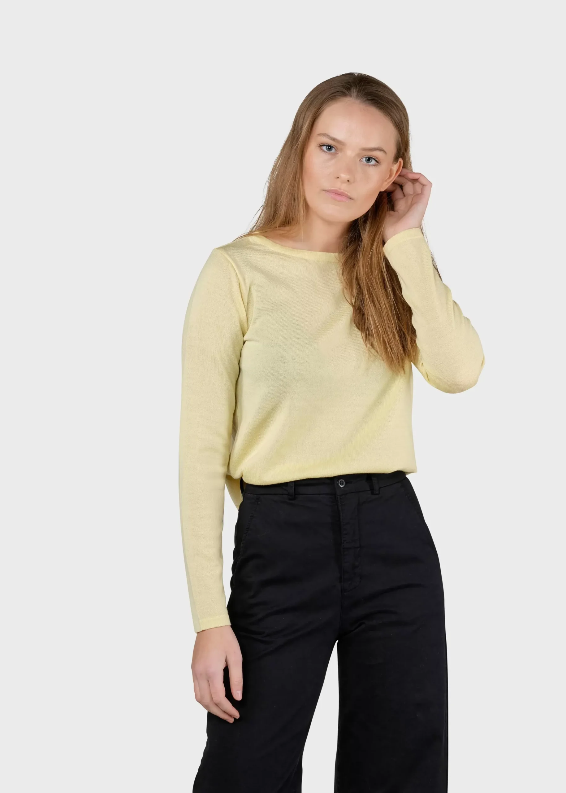 Klitmoller Collective Strick-Charlotte knit - Lemon sorbet Olive
