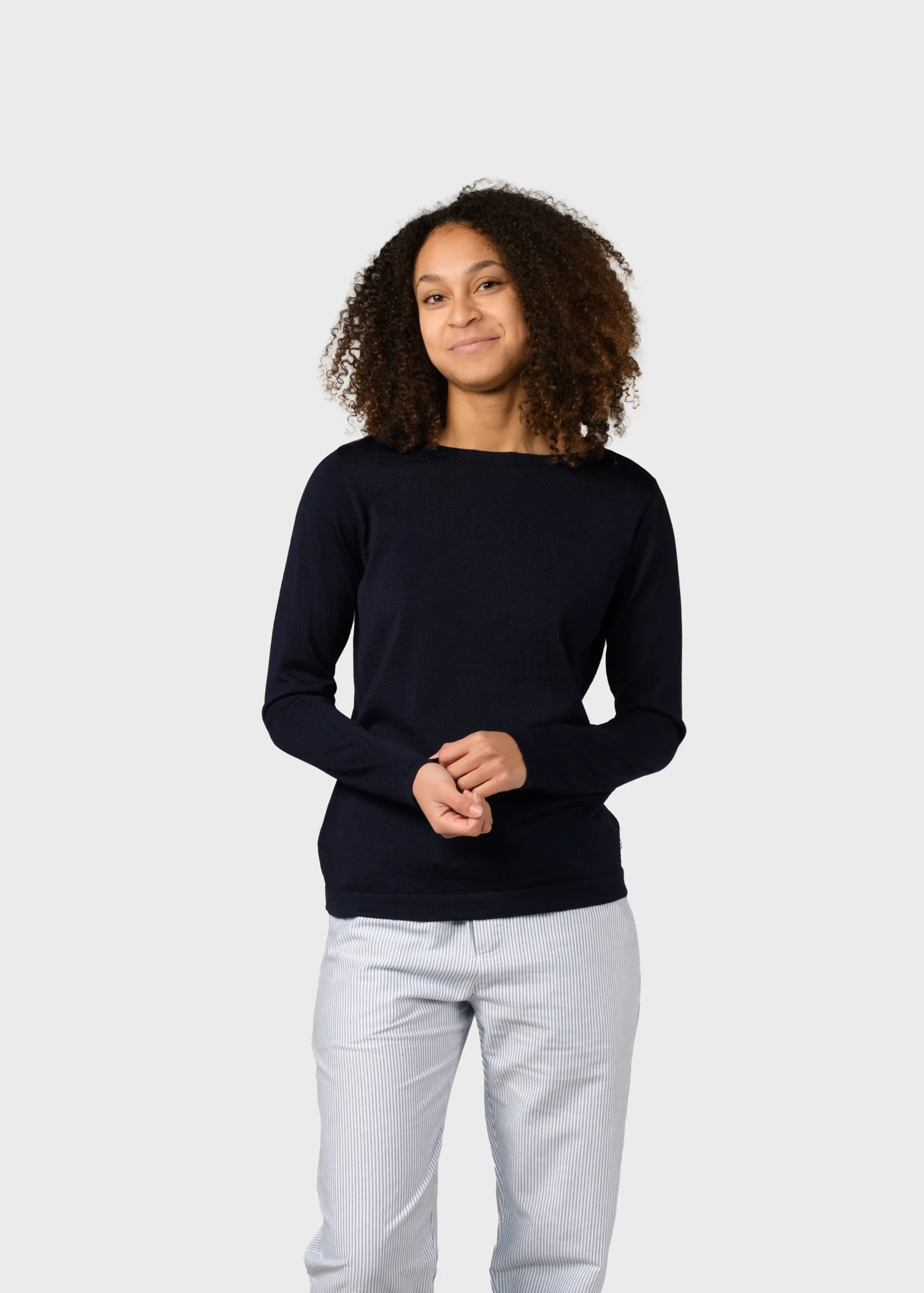Klitmoller Collective Strick-Charlotte knit - Navy Olive