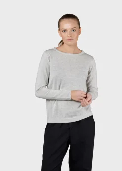 Klitmoller Collective Strick-Charlotte knit - Pastel grey Olive