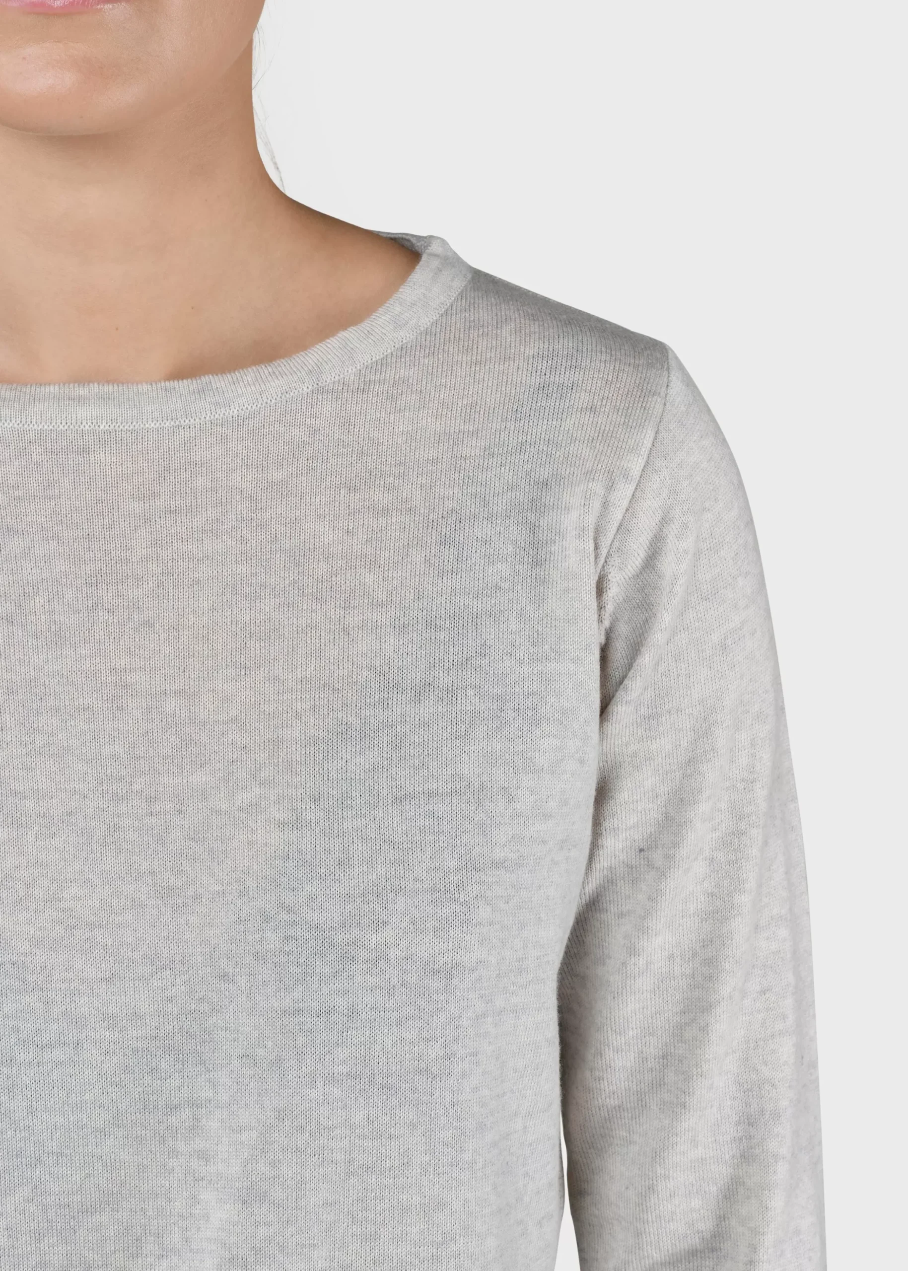 Klitmoller Collective Strick-Charlotte knit - Pastel grey Olive