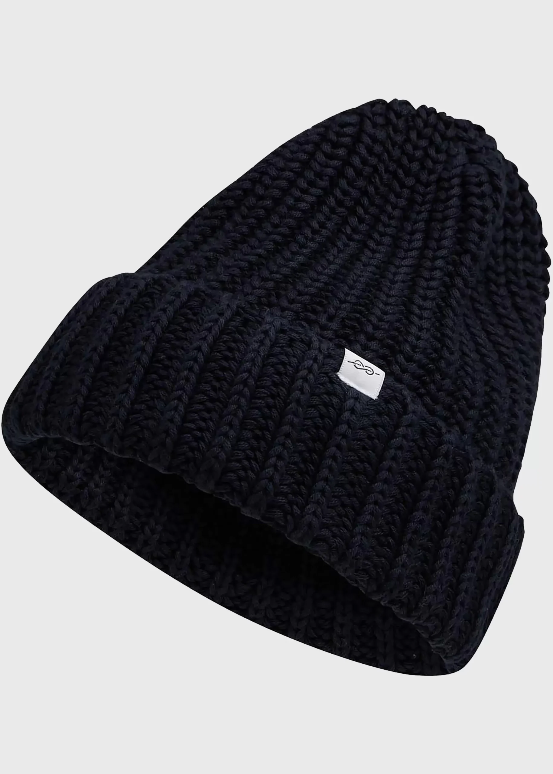 Klitmoller Collective Beanies-Cotton rib beanie - Navy