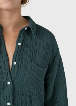 Klitmoller Collective Hemden-Dahlia shirt - Moss Green Navy