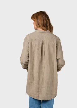 Klitmoller Collective Hemden-Dahlia shirt - Sand Navy