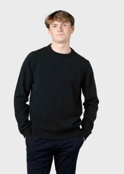 Klitmoller Collective Strick-Daniel knit - Anthracite MossGreen