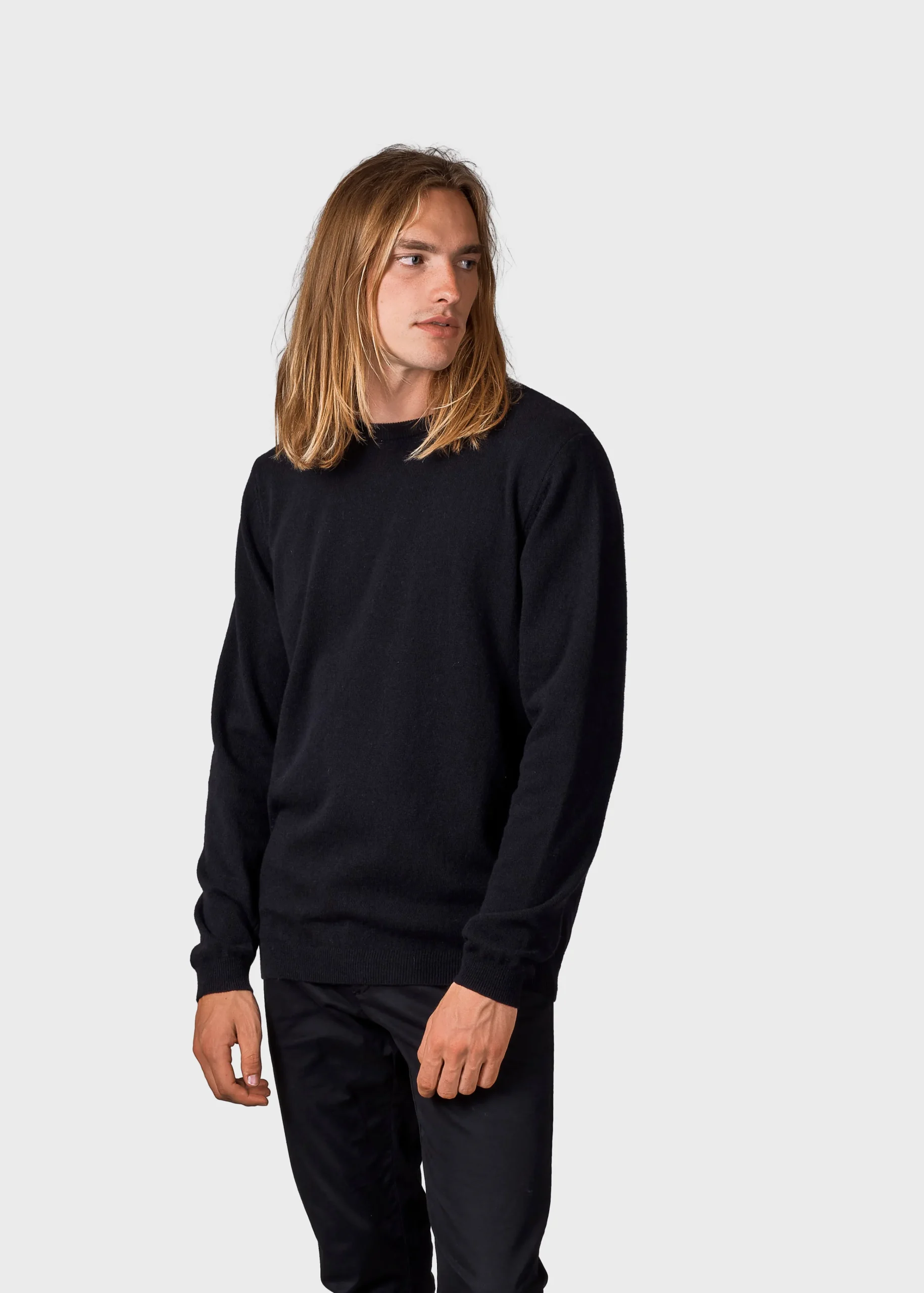 Klitmoller Collective Strick-Daniel knit - Black MossGreen