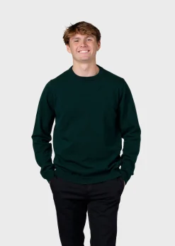 Klitmoller Collective Strick-Daniel knit - Moss Green MossGreen