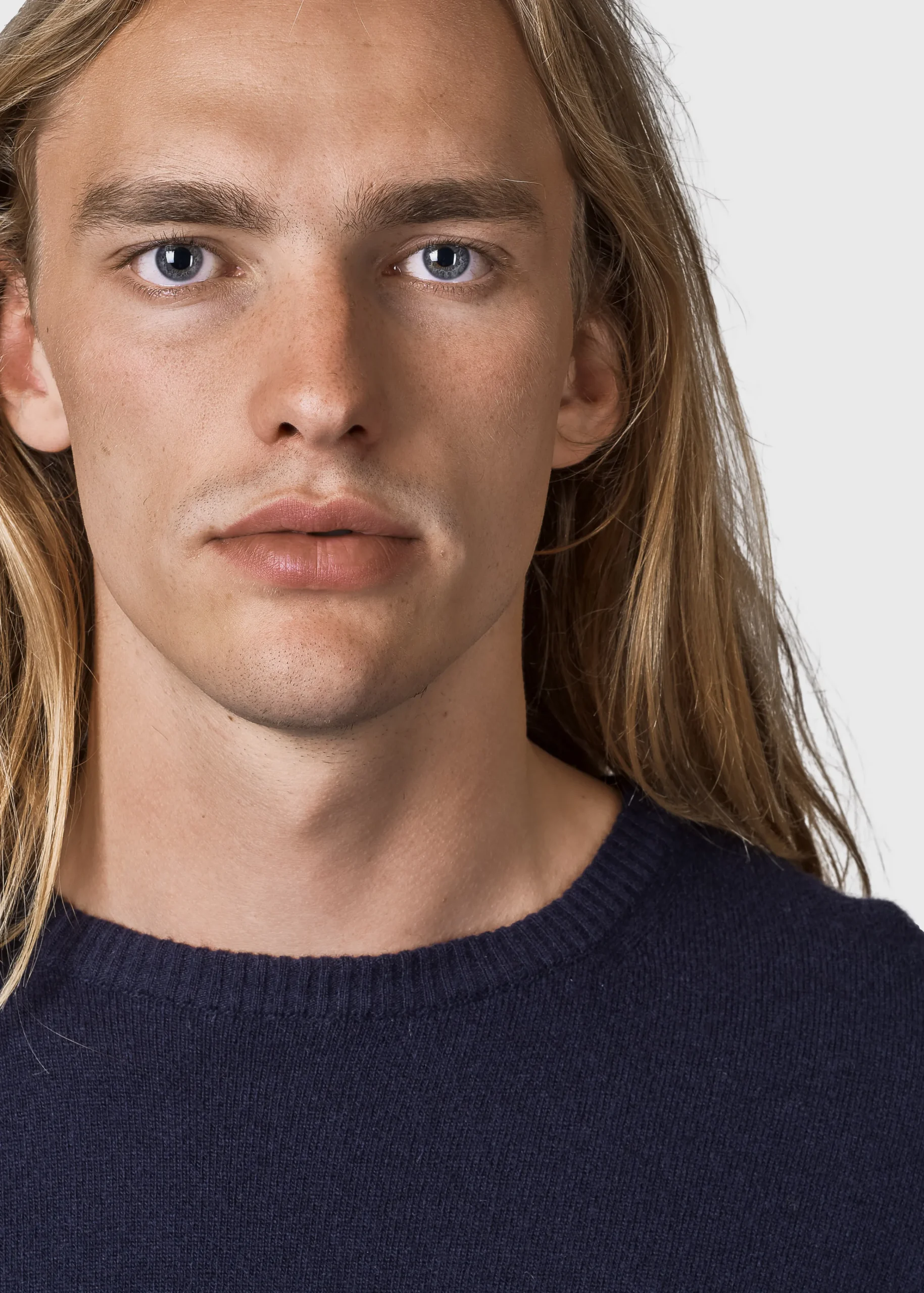 Klitmoller Collective Strick-Daniel knit - Navy MossGreen
