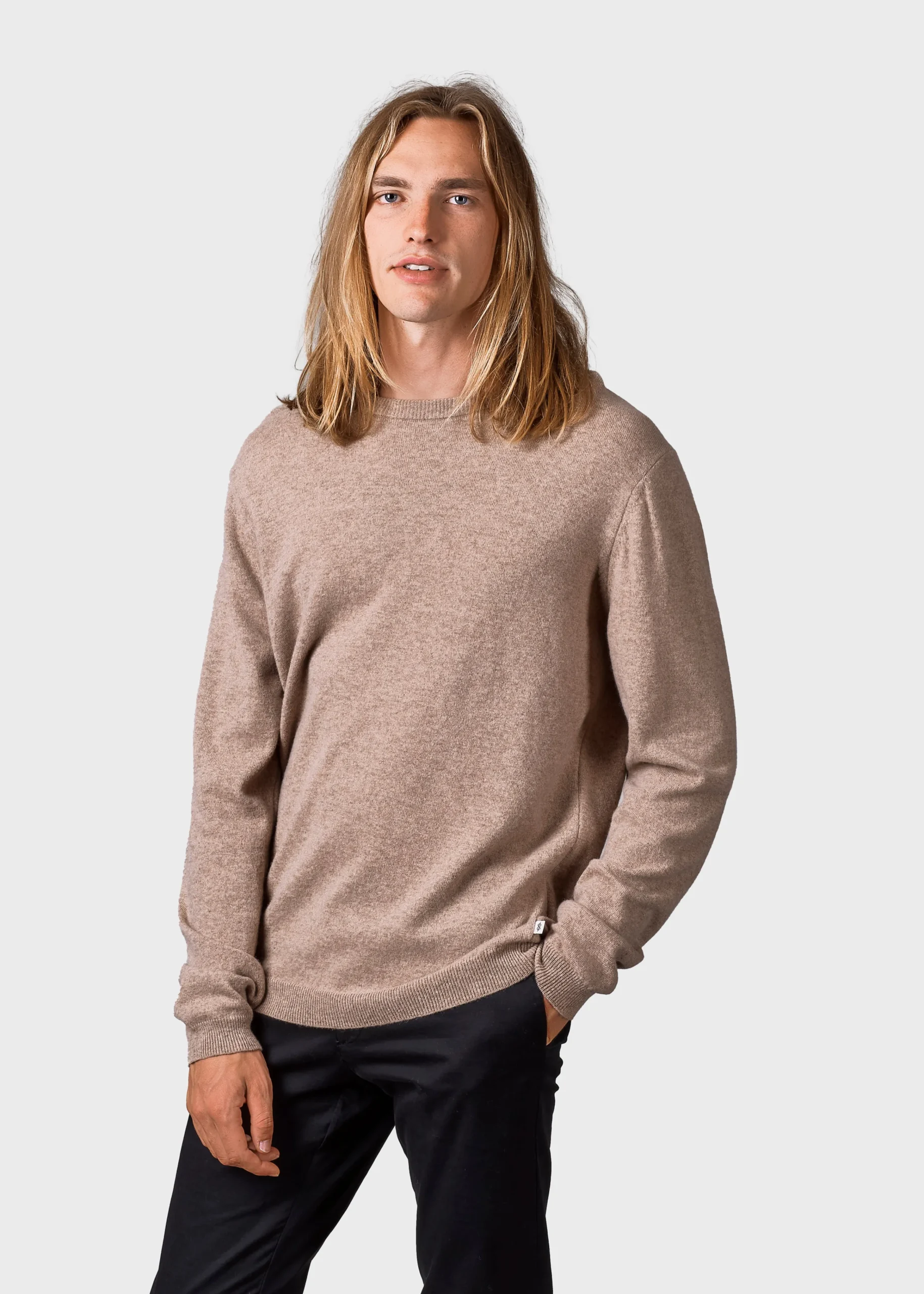 Klitmoller Collective Strick-Daniel knit - Sand MossGreen