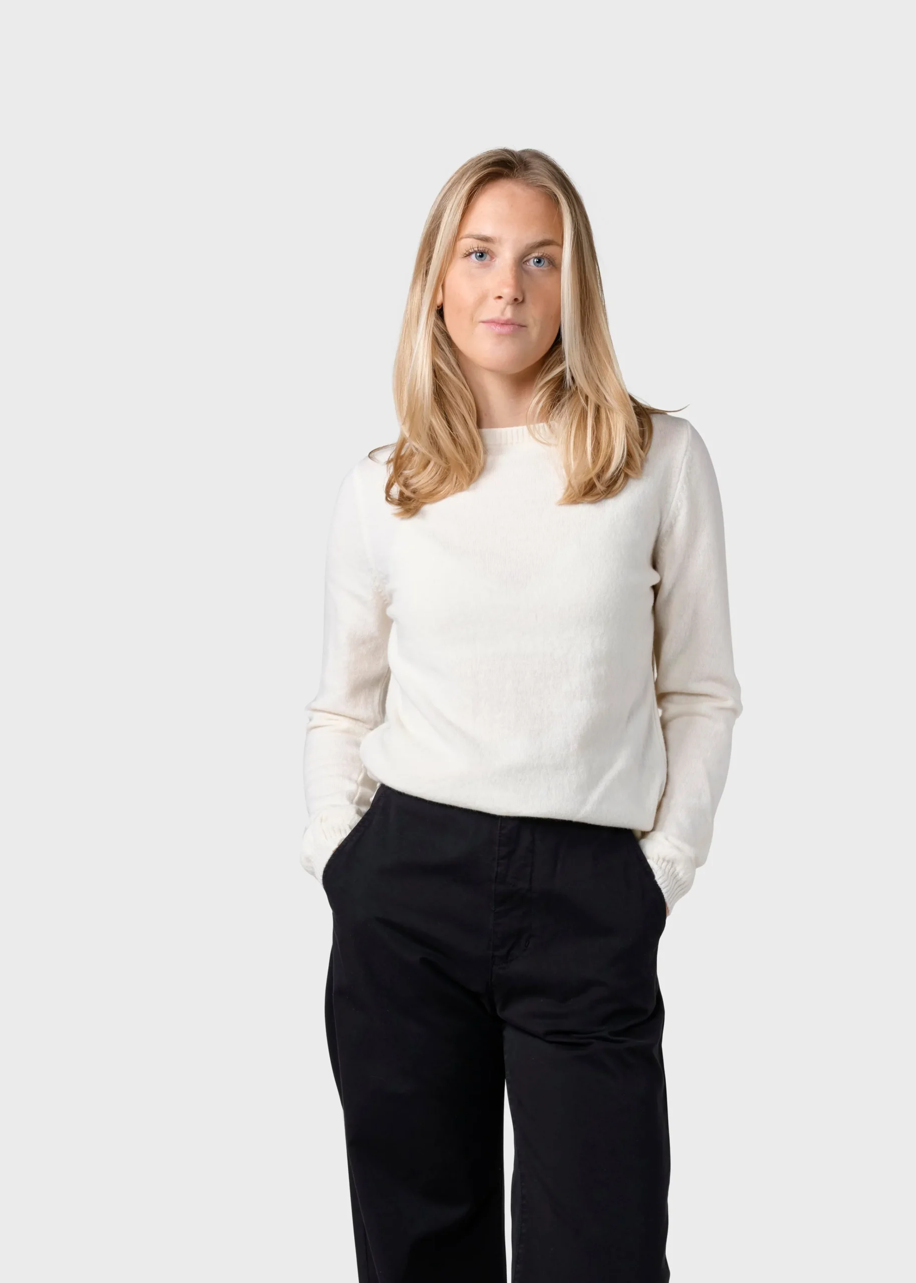 Klitmoller Collective Strick-Daniella knit - Cream Navy