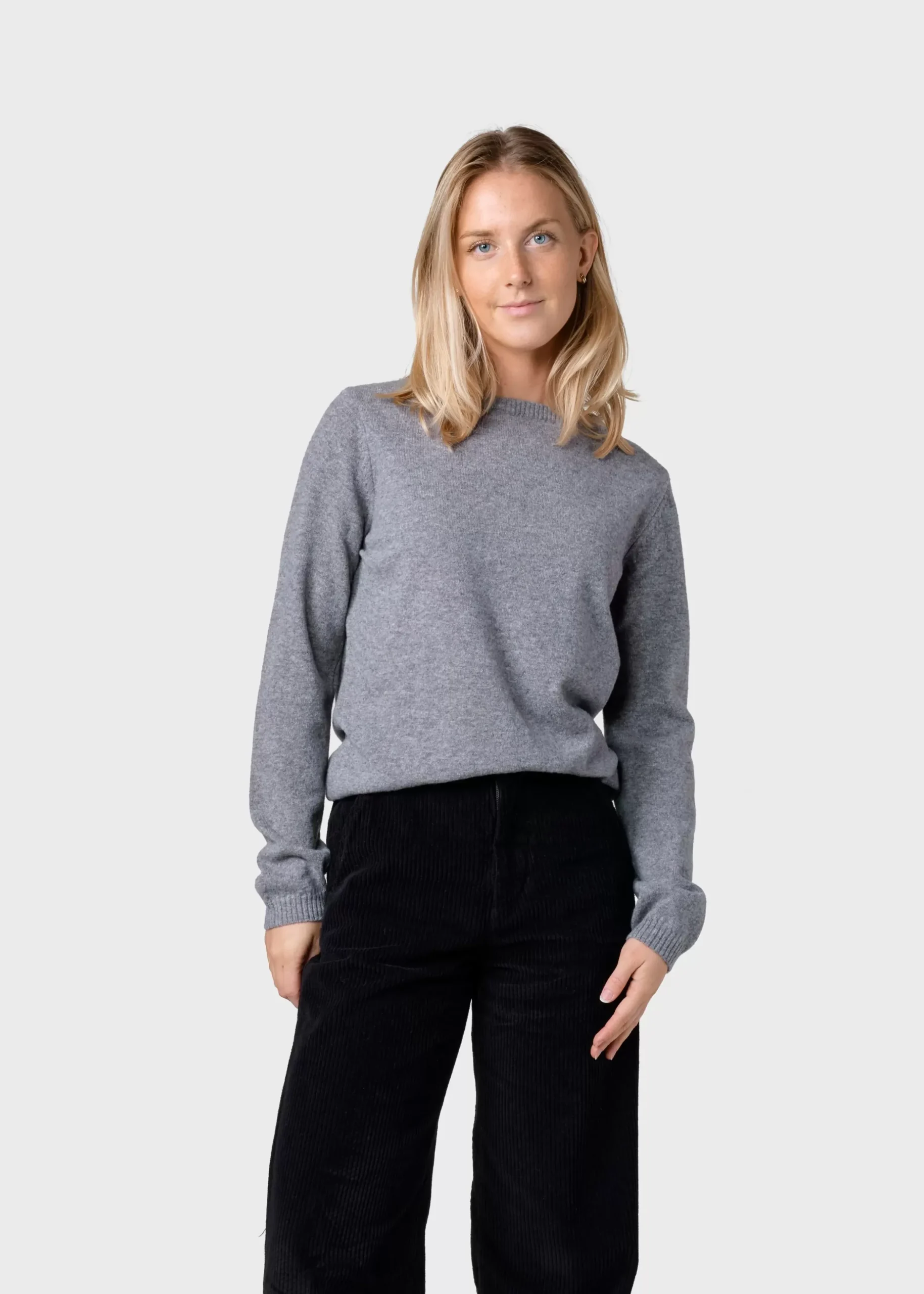 Klitmoller Collective Strick-Daniella knit - Light grey Navy