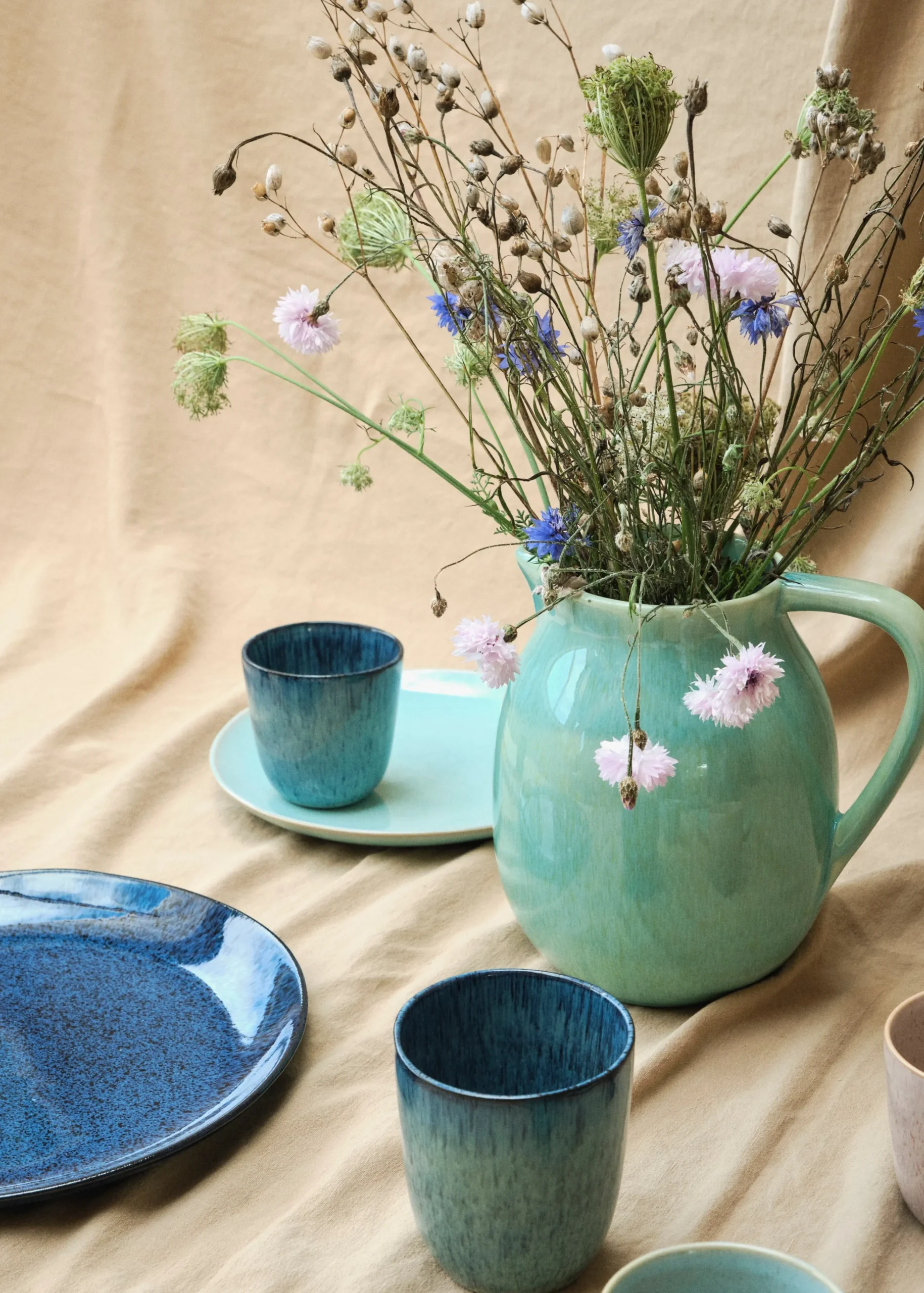 Klitmoller Collective Keramik-Dinner plate - 27 cm - Light blue Concrete