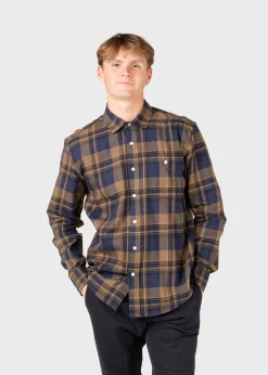 Klitmoller Collective Hemden-Eddie shirt - Black/brown/navy Mossgreen/grey/navy