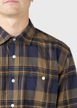 Klitmoller Collective Hemden-Eddie shirt - Black/brown/navy Mossgreen/grey/navy