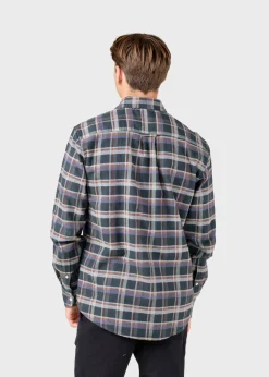 Klitmoller Collective Hemden-Eddie shirt - Moss green/grey/navy Mossgreen/grey/navy